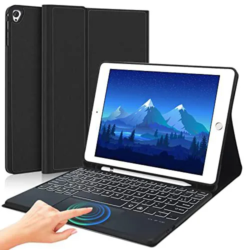 Funda Teclado Touch iPad con Trackpad para iPad 2021 de 10.2 pulgadas 9e & 8e & 7e Gen