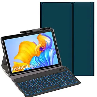 YHFZR Teclado Funda para Honor Pad 8 12-Pulgadas [Italiano Layout] 7 Colores Backlit Teclado Inalámbrico Con Funda Protectora Para Honor Pad 8 12-Pulgadas, Verde