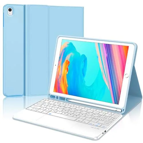 SENGBIRCH Funda con teclado Bluetooth para iPad 10,2" (9a/8a/7a Gen) / Air 3 / Pro 10,5"