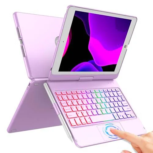 Carcasa teclado para iPad 9ª Gen 10.2" 2021, Multi-Touch y Retroiluminadas de CC Store