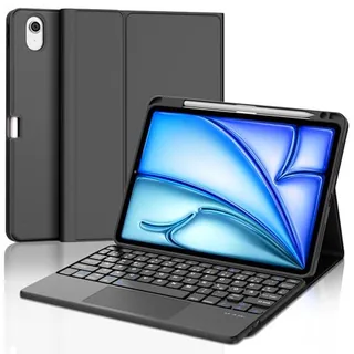 Occtingkind Teclado para iPad Air 2024(M2 13" Italiano QWERTY Táctil, Negro