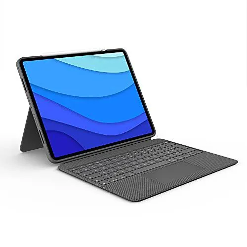 Logitech Combo Touch para iPad Pro de 12,9 Pulgadas (5ª y 6ª generación: 2021,2022) Teclado Desmontable con retroiluminación con Soporte