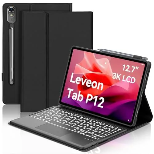 Teclado para Lenovo Tab P12 Pro 12.7", funda teclado para Lenovo P12 2023 Touchpad