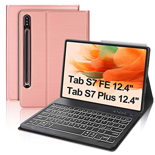 Funda con teclado italiano para Samsung Galaxy Tab S7 Plus [SM-T970/T975/T976/T978]
