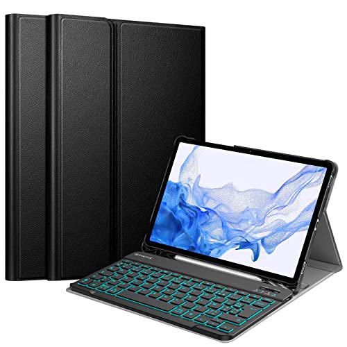 Fintie Teclado [AZERTY francés] para Samsung Galaxy Tab S8 11" 2022 / Galaxy Tab S7 2020