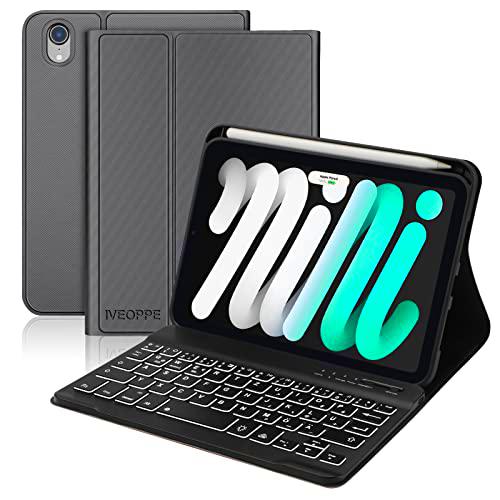 IVEOPPE - Funda con teclado para iPad Mini 6 de 8,3 pulgadas, color gris