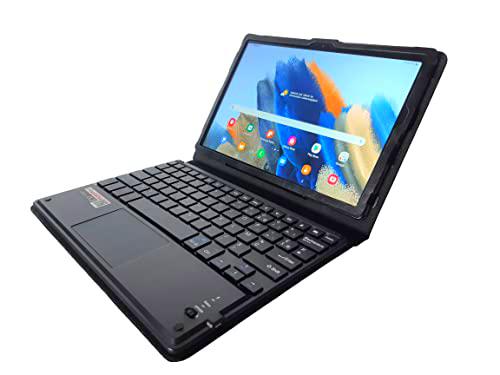 MQ21 para Galaxy Tab A8 10.5 - Diseño francés - Funda con teclado Bluetooth con teclado multifunción táctil para Samsung Galaxy Tab A8 10.5 pulgadas SM-X205 SM-X200