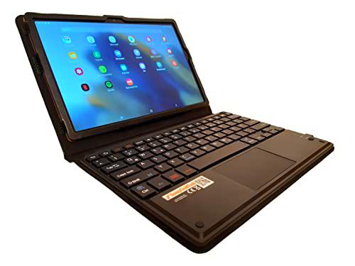MQ21 para Galaxy Tab A8 10.5 - Funda con teclado Bluetooth con Touchpad para Samsung Galaxy Tab A8 10.5 | Funda con teclado para Tab A8 LTE SM-X205 WiFi SM-X200 | disposición alemana QWERTZ