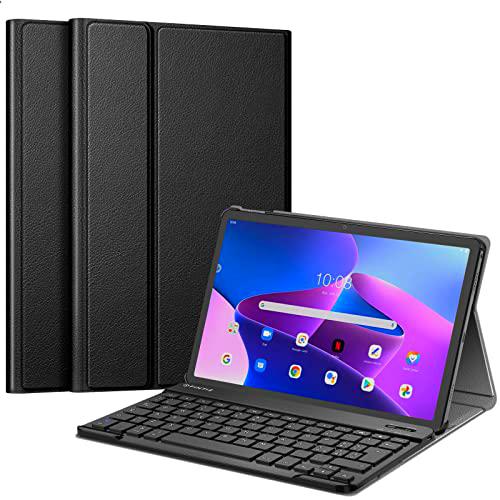 Fintie Funda con Teclado para Lenovo Tab M10 Plus (3rd Gen) 10.6" 2022 Tablet (TB125/TB128) (Italian Layout), Negro