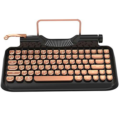 Teclado para máquina de escribir, estilo retro, inalámbrico