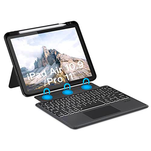 DoohowCase Funda con teclado para iPad Air 5 con trackpad