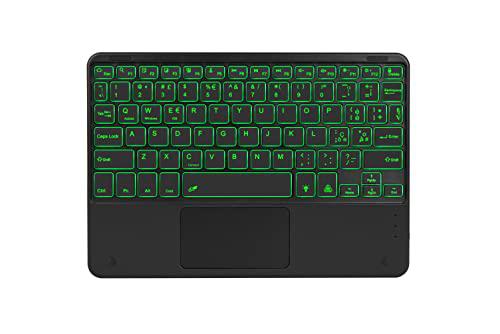 Teclado Bluetooth Touchpad Backlit QWERTY Layout italiano para iOS Android Windows