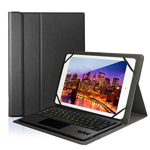 Feelkaeu Teclado Bluetooth 3.0 QWERTY italiano y Touchpad con PU Ultrathin Funda compatible con 9.0-9.7" Cualquier Android/Windows Tablet(Samsung/Asu/Huawei/Lenovo)