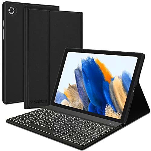 SENGBIRCH Funda con teclado iluminado para Samsung Galaxy Tab A8 10,5 pulgadas