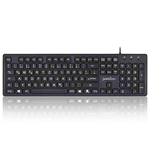 Perixx Keyboard Compatible PERIBOARD-117 DE USB Black
