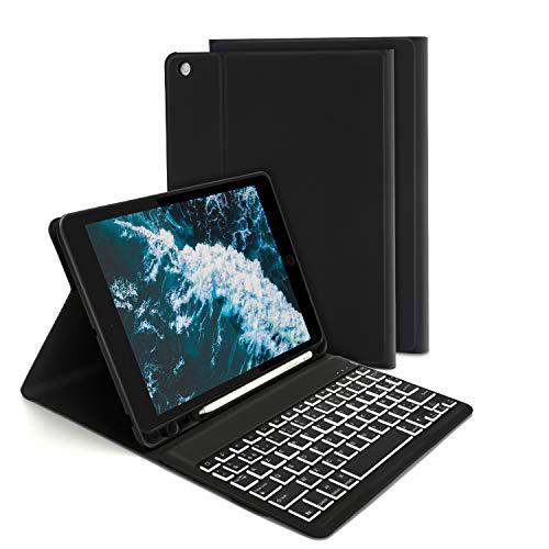 Funda con teclado retroiluminada para iPad 10.2" 2019 y 2020(7/8 generación)/iPad Air 3 2019/iPad Pro 10.5" 2017