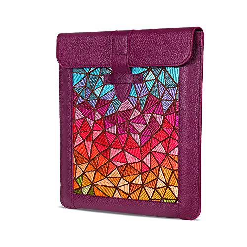 Londo Funda de Piel auténtica para Tableta con Teclado de 12,9 " (Púrpura)