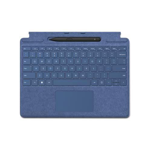 Microsoft Surface Pro 8/9 / X Signature - Teclado (Incluye lápiz Fino), Color Azul