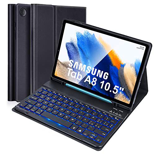 Lively Life Funda con teclado para Samsung Galaxy Tab A8 10.5&quot; 2021 (SM-X200/X205/X207)