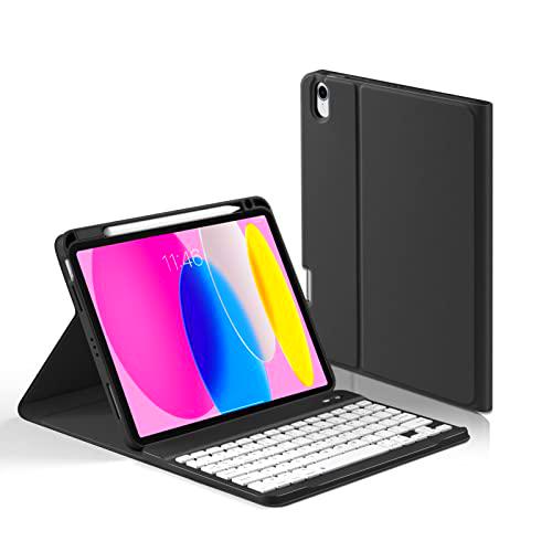 Laetass Funda con teclado para iPad de 10ª generación de 10,9 pulgadas 2022 con Bluetooth