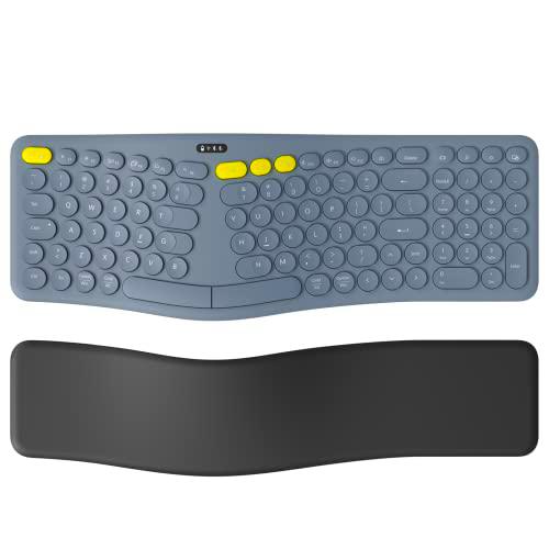 Teclado ergonómico inalámbrico: JTD 2.4G teclado de computadora con cable Bluetooth con pantalla OLED