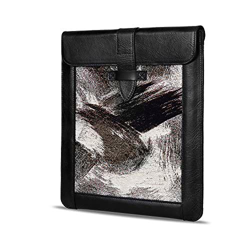 Londo Funda de Piel auténtica para Tableta con Teclado de 12,9 " (Negro)