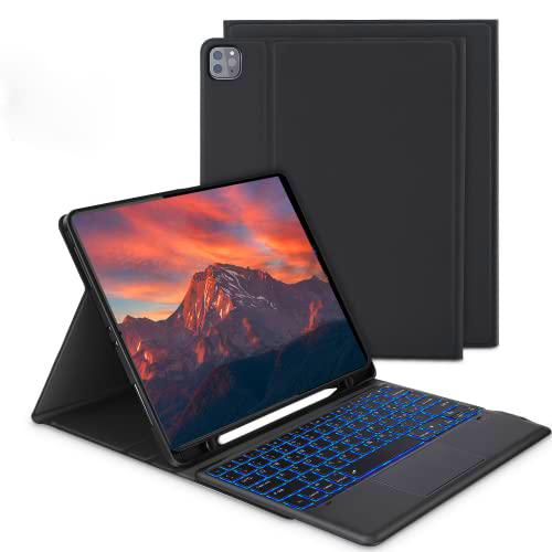 ASHU Funda con teclado táctil para iPad Pro 12,9" (5a/4a/3a/generación)