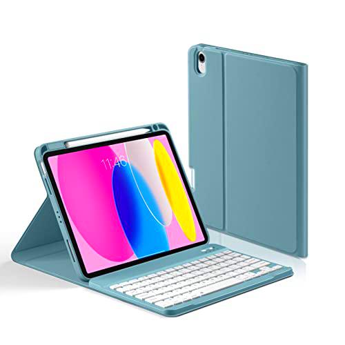 Laetass Funda con teclado para iPad de 10ª generación de 10,9 pulgadas 2022 con Bluetooth