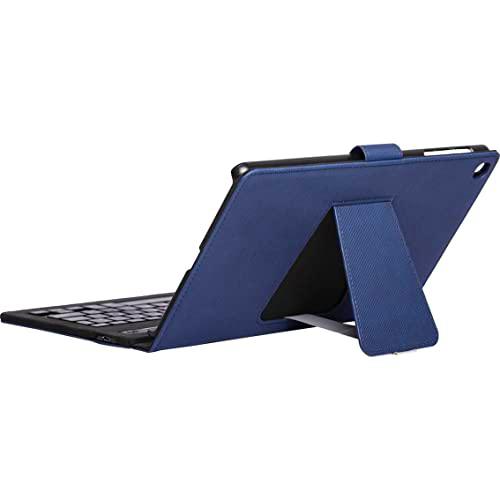 Silver HT Bookcase Wave Samsung Galaxy Tab A8 2022 10.5 Azul + Teclado Bluetooth, Multicolor