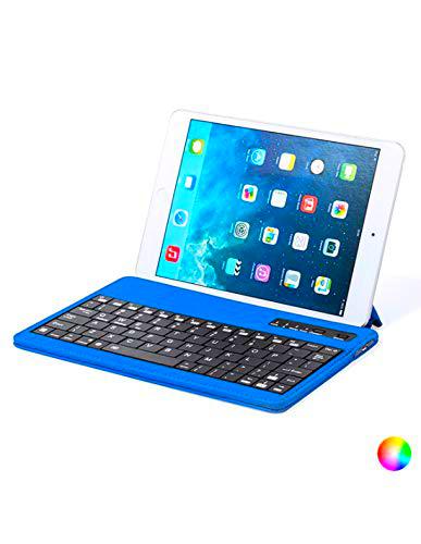 BigBuy Gadget 145305 Teclado Bluetooth con Soporte para Tablet, Azul