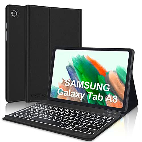SENGBIRCH Funda con teclado para Samsung Galaxy Tab A8 Keyboard 2021