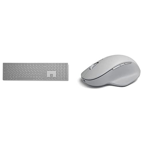 Microsoft Surface Keyboard, Gris, QWERTY español &amp; Surface Precision Mouse, Gris
