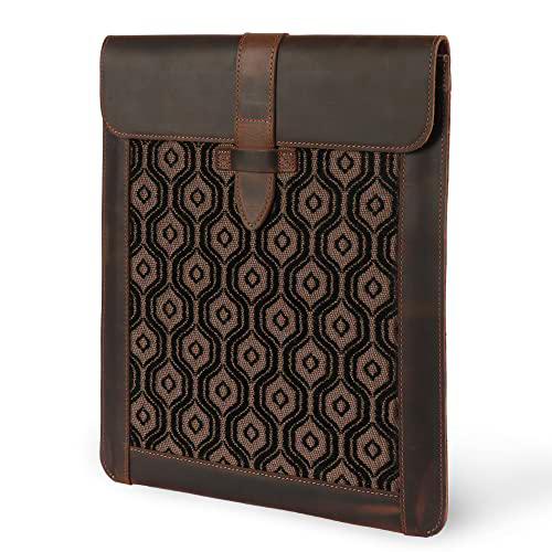 Londo Funda de Piel auténtica para Tableta con Teclado de 12,9" (Canela)