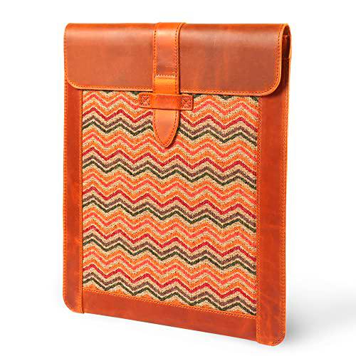 Londo Funda de Piel auténtica para Tableta con Teclado de 12,9" (Camello)