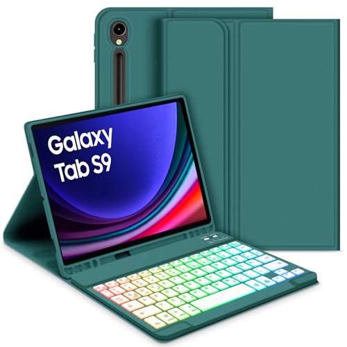 GOOJODOQ Funda con teclado iluminado para Samsung Galaxy Tab S9 2023
