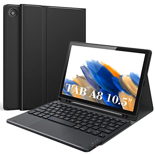 Earto Teclado Tablet Samsung A8 Touchpad con teclado para Samsung Galaxy Tab A8 de 10,5 pulgadas (SM-X200/X205/X207)