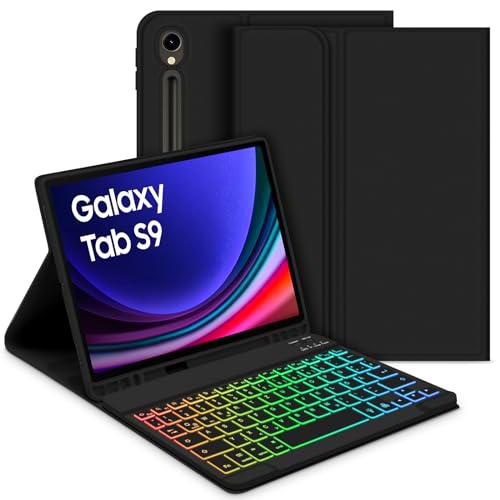 GOOJODOQ Funda con teclado iluminado para Samsung Galaxy Tab S9 2023