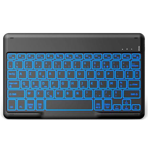 EasyAcc Teclado Bluetooth [AZERTY FRANCE] teclado inalámbrico Bluetooth compatible con Windows/Android/iOS