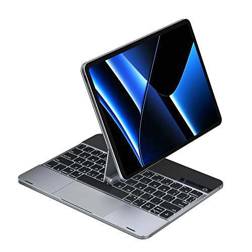 doqo Funda para teclado con trackpad compatible con i-P-a-d Air 5th/4th 10.9"/i-P-a-d Pro 11" 2021 3rd &amp; 2nd &amp; 1st Gen (alemán)