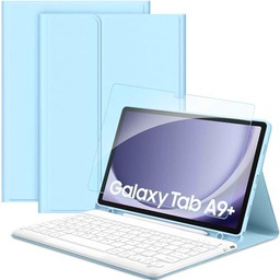 EasyAcc Funda con teclado compatible con Samsung Galaxy Tab А9+ 2023 SM-X210/X215/X216 de 11 pulgadas con protector de pantalla
