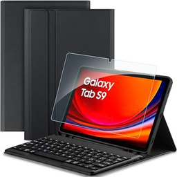 EasyAcc Funda con teclado compatible con Samsung Galaxy Tab S9/S9 FE 2023 de 11 pulgadas con protector de pantalla