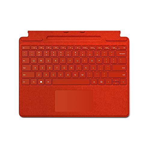 Microsoft Surface Pro 8/X Funda Alcantara con Ranura Poppy Red
