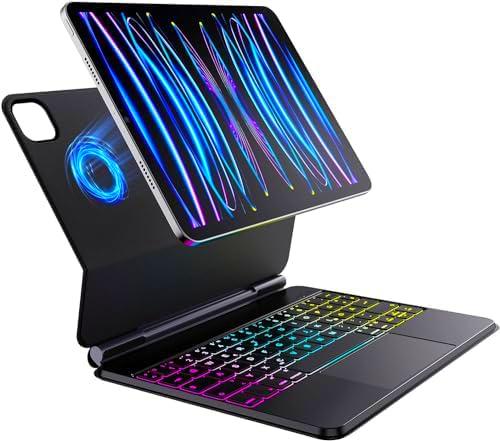Funda para teclado para iPad Pro de 11 pulgadas 2022-4ª generación / 10,9 pulgadas Air 5ª Gen | Funda magnética para teclado con panel táctil multitáctil | Compatible con iPad Pro 11" 1./2./3ª