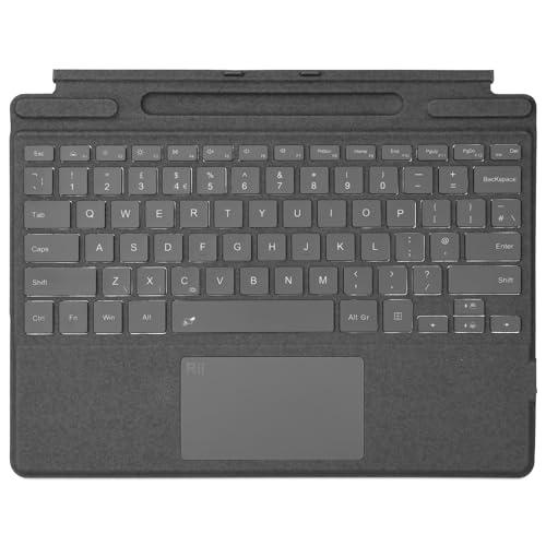 Rii Funda tipo Surface Pro, teclado inalámbrico Bluetooth portátil ultrafino con panel táctil