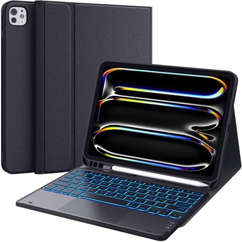 CHESONA Teclado para iPad Pro 11 2024 (M4), 7 colores de iluminación