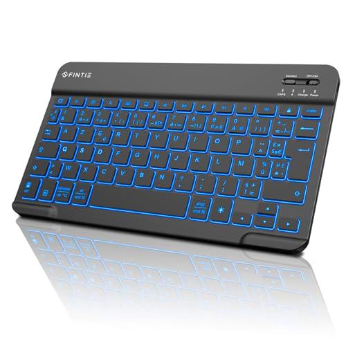Fintie Teclado AZERTY francés retroiluminado de 7 Colores