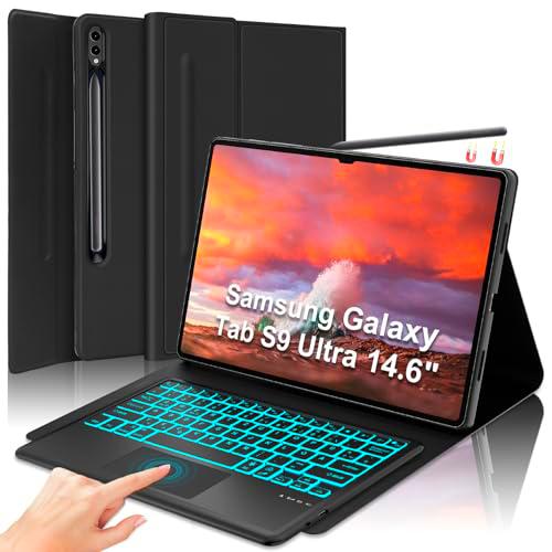 SENGBIRCH - Funda protectora con panel táctil para Samsung New S9 Ultra 14.6" (teclado para tablet Samsung New S9 Ultra de 14.6 pulgadas