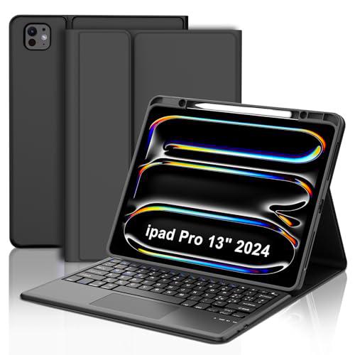 Occtingkind Teclado para iPad Pro 2024(M4 11" Italiano QWERTY Táctil, Negro
