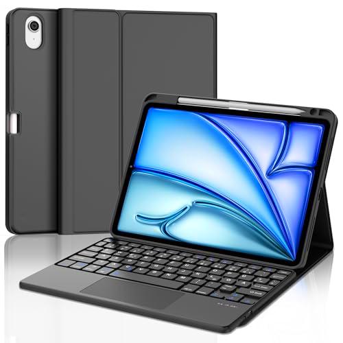 Occtingkind Teclado para iPad Air 2024(M2 13" Italiano QWERTY Táctil, Negro