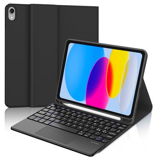 Occtingkind Teclado iPad 10 Generación Touchpad, Funda iPad 10 Generación con Teclado 10.9" 2022 con Bluetooth